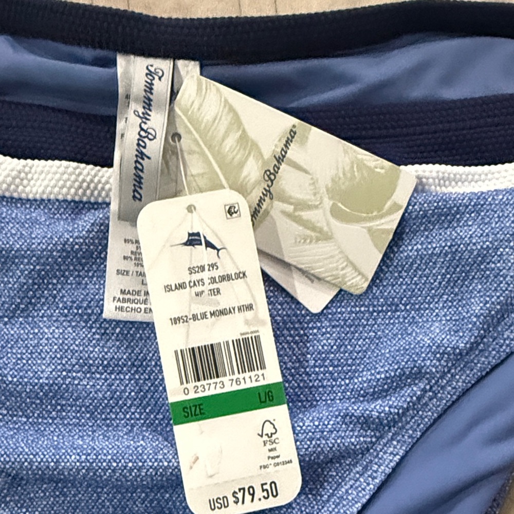 Tommy Bahama Blue and Navy Bikini Bottoms - Picture 2 of 4